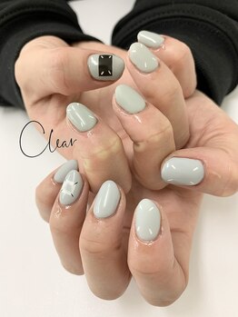 クリア(Clear)/ロゴデザインネイル