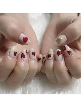 モモ(Momo)/バレンタインネイル