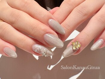 カナウ 銀座店(Kanau)の写真/＜丁寧なケアと大人可愛いデザインが人気の実力派サロン＞シンプルなデザインもワンランク上の仕上がりに◎