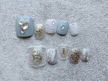 ネイルサロン ジョアアンジェ 天王寺店(joie ange)/フット　クリア　ビジュー　