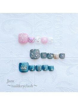 ジャム ネイルアンドアイラッシュ(Jam nail&eyelash)/フットミラーアートネイル