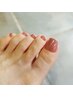 自爪を削らないパラジェル使用★口コミ投稿★フット一色塗  ￥8250→￥7250