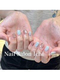 チョコミントネイル