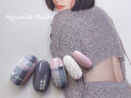 【チェックネイル】