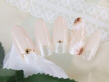 シューズネイルプロデュース/手描きフラワーフレンチ