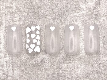 テンプテーション ネイル スタジオ(Temptation nail studio)/定額／ホワイトハートカプセル