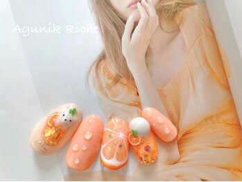 アグニークリッシェ(Agunik Riche)/【オレンジネイル】