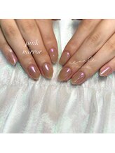 セルクル ネイル(cercle nail)/ピンクミラーネイル