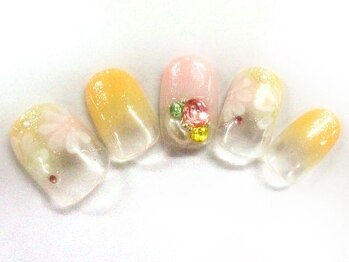 クリスタルネイル ボンベルタ橘店(CRYSTAL NAIL)/フラワーネイル