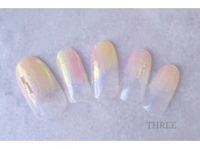 スリー 自由が丘(THREE)/春色ぬりかけネイル