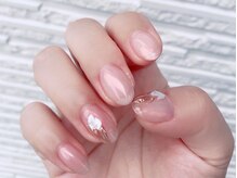 ネイルマジック 仙台一番町店(NAIL MAJIC)/ホワイトミラーネイル