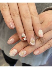 バレンタインネイル