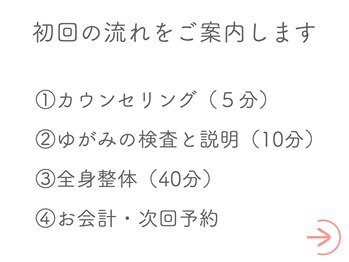 整体あゆむ 立川店/初回の流れ