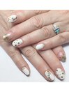 ホワイト×ゴールド冬NAIL★