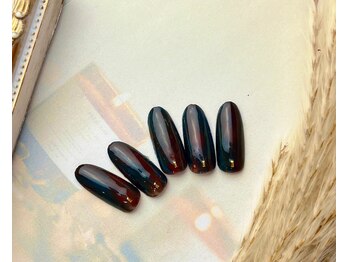 ネイルサロン&スクール ジーナ(GINA)/秋色マーブルネイル