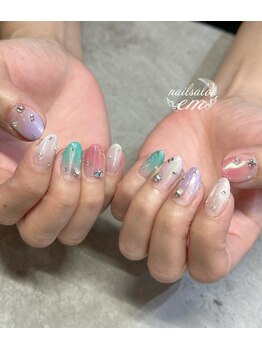 エム(em)/カラフルオーロラネイル