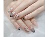 自爪フレンチデザイン10本+パ-ツ