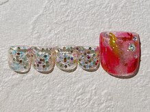 ネイルビート(NAIL BEAT)/ニュアンスマーブルネイル