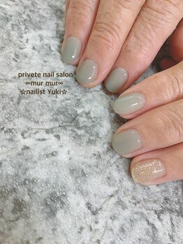 プライベート ネイルサロン マーマ(murmur)/ミントカラーネイル