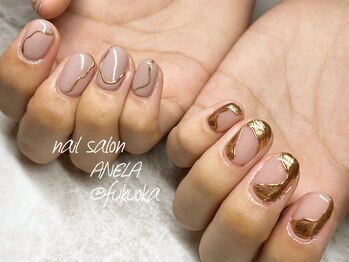 アネラ(ANELA)/ニュアンスミラーネイル
