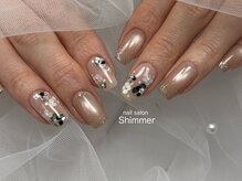 シマー(Shimmer)/ホロお花ネイル