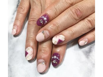 ネコ ネイル(NEKO NAIL)/アーガイルネイル