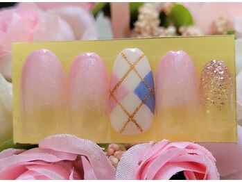 アーガイル柄アート☆￥6,800