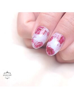 ピオニーネイル(peony nail)/枯れ始めのバラ