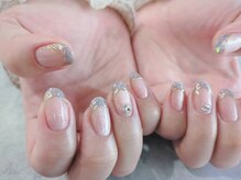 朱花 プルバイシュカ(fle by 朱花)/フレンチネイル