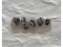ネイルルーム エルナ(nail room ELNA)/アシンメトリーデザインB ￥7800