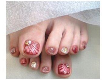 リュエネイル 都立大学(LUE NAIL)の写真/フットネイル♪オススメ！丁寧な施術とカウンセリングで、あなたにぴったりのデザインを提案♪