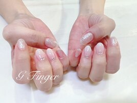 ホワイトグラデ×シルバー♪