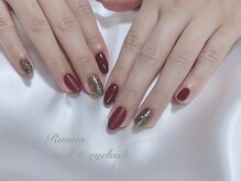 ルミア(Rumia)/ボルドーマットネイル