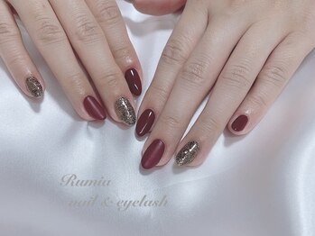 ルミア(Rumia)/ボルドーマットネイル