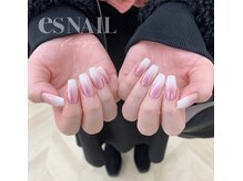 エスネイル 新宿西口店(es NAIL)/ピンクミラー×グラデーション