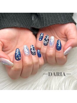 ダリア(Daria)/春のネイビーデザイン