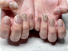 ツイード×リボン