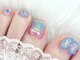ファラウェイネイル(Faraway nail)の写真/【サンダル映え★】自爪に優しいフィルイン導入◎豊富なカラー・パーツで唯一無二のフットネイルに♪