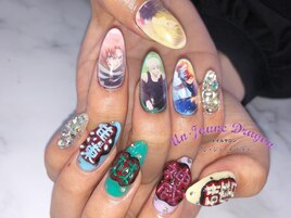 【ロングネイル】プリントネイル