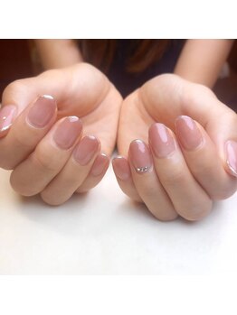 ピオニーネイル(peony nail)/先端ラメライン
