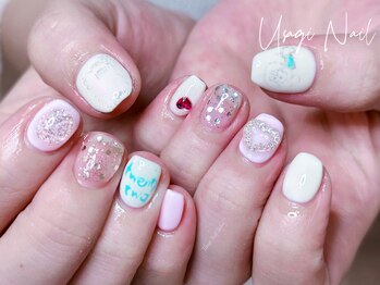 ウサギネイル 新大久保店(usagi nail)/マグネットフレンチ秋可愛い