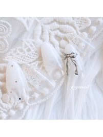 パラジェルホワイトリボンネイル