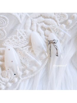 パラジェルホワイトリボンネイル