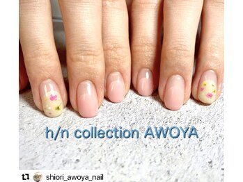 アオヤ(h/n collection AWOYA)/押し花で春ネイル♪