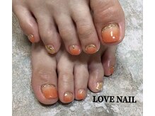 ラブネイル(LOVE NAIL)/グラデーションフットネイル