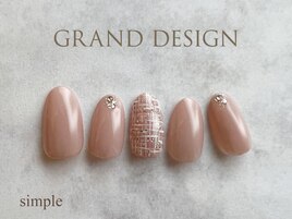 キラキラツイードネイル