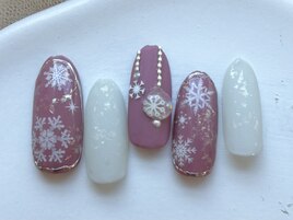 雪の結晶ネイル