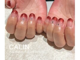 ラメグラデーションRED