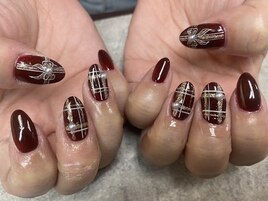 2025冬ネイル【チェックネイル】