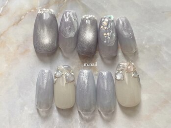 purpleニュアンス 花柄 ぷっくり